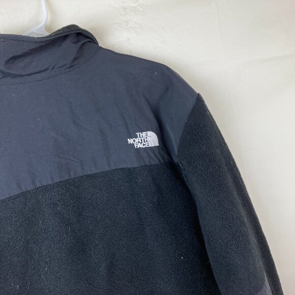 The North Face Polartec Men Sz L Black Denali Fleece Jacket Full Zip White Logo - Picture 9 of 9